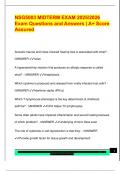NSG5003 MIDTERM EXAM 2025&sol;2026  Exam Questions and Answers &vert; A&plus; Score  Assured