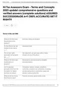 NJ Tax Assessors Exam - Terms and Concepts 2025 update&vert; comprehensive questions and verified answers &lpar;complete solutions&rpar; ASSURED SUCCESS&vert;GRADE A&plus;&excl;&excl; &lpar;100&percnt; ACCURATE&rpar; GET IT RIGHT&excl;&excl;