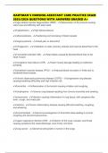 HARTMAN'S NURSING ASSISTANT CARE PRACTICE EXAM 2025&sol;2026 QUESTIONS WITH ANSWERS GRADED A&plus;