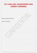 CLT-LANA 2025 100 QUESTIONS AND CORRECT ANSWERS&rpar;