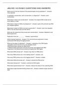 JMU BIO 140 EXAM 2 QUESTIONS AND ANSWERS