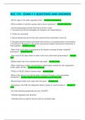 NSC 170 - EXAM &num; 3 QUESTIONS AND ANSWERS