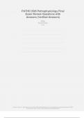PATHO 3505 Pathophysiology Final Exam Review Questions with Answers &lpar;Verified Answers&rpar; Complete Solution Latest 2025 Update Graded A&plus;