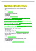 NSC 170 FINAL QUESTIONS AND ANSWERS