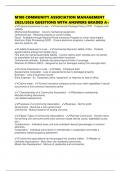 M100 COMMUNITY ASSOCIATION MANAGEMENT 2025&sol;2026 QUESTIONS WITH ANSWERS GRADED A&plus;