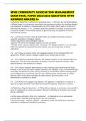 M100 COMMUNITY ASSOCIATION MANAGEMENT EXAM FINAL PAPER 2025&sol;2026 QUESTIONS WITH ANSWERS GRADED A&plus;
