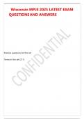 Wisconsin MPJE 2025 LATEST EXAM QUESTIONS AND ANSWERS&period;