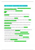  NSC 170 EXAM 1 QUESTIONS AND ANSWERS