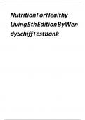 Nutrition  Living  For  5th  edition Healthy  Edition  by  Schiff    Test  Bank 