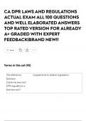 CA DPR LAWS AND REGULATIONS ACTUAL EXAM ALL 100 QUESTIONS AND WELL ELABORATED ANSWERS TOP RATED VERSION FOR ALREADY A&plus; GRADED WITH EXPERT FEEDBACK&vert;BRAND NEW&excl;&excl;