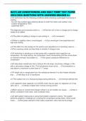NATE AIR CONDITIONING AND HEAT PUMP TEST PAPER 2025&sol;2026 QUESTIONS WITH ANSWERS GRADED A&plus;