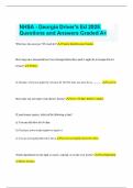NHSA - Georgia Driver's Ed 2025 Questions and Answers Graded A&plus;