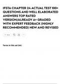 IFSTA CHAPTER 24 ACTUAL TEST 100&plus; QUESTIONS AND WELL ELABORATED ANSWERS TOP RATED VERSION&sol;ALREADY A&plus; GRADED WITH EXPERT FEEDBACK &lpar;HIGHLY RECOMMENDED&rpar; NEW AND REVISED