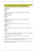 NEHA CERTIFIED PROFESSIONAL FOOD MANAGER REVISION EXAM TEST 2025&sol;2026 QUESTIONS WITH ANSWERS GRADED A&plus;