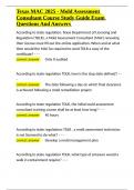 Texas MAC 2025 - Mold Assessment Consultant Course Study Guide Exam Questions And Answers&period;docx
