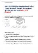 AAPC CPC 2025 Certification Exam Latest  Insight Complete Multiple Choice Exam  With Correct Answers Score 98&percnt;  &lpar;Original&rpar;