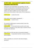 SCMT 3643 - International Logistics Exam 1 Questions And Answers&period;docx