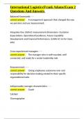 International Logistics -Frank Adams -Exam 2 Questions And Answers&period;docx