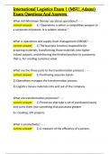 International Logistics Exam 1 &lpar;MSU&comma; Adams&rpar; Exam Questions And Answers&period;docx