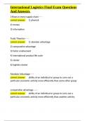 International Logistics Final Exam Questions And Answers&period;docx