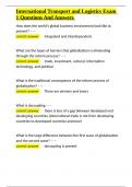 International Transport and Logistics Exam 1 Questions And Answers&period;docx