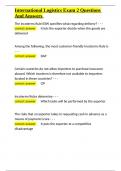 International Logistics Exam 2 Questions And Answers&period;docx