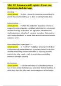 Mkt 355 International Logistics Exam one Questions And Answers&period;docx
