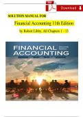 Solution Manual for Financial Accounting 11th Edition Robert Libby&comma; Patricia Libby&comma; Complete Chapters 1 - 13&comma; Verified Newest Version