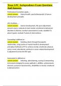 Texas LPC Jurisprudence Exam Questions And Answers&period;docx