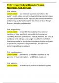 MRT Texas Medical Board JP Exam Questions And Answers&period;docx
