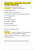 Medical Physics Jurisprudence Exam TMB -Questions And Answers&period;docx