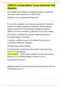 TMB PA Jurisprudence Exam Questions And Answers&period;docx