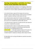 Nursing Jurisprudence and Ethics for Texas Nurses Exam Questions And Answers&period;docx