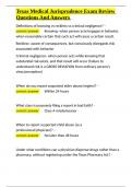 Texas Medical Jurisprudence Exam Review Questions And Answers&period;docx