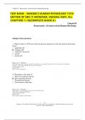 Test Bank - Vander's Human Physiology 15th Edition by Eric P&period; Widmaier&comma; Hershel Raff&comma; All Chapters 1-18&vert;Complete Guide A&plus;