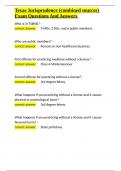 Texas Jurisprudence &lpar;combined sources&rpar; Exam Questions And Answers&period;docx