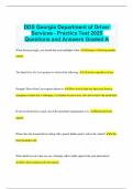 DDS Georgia Department of Driver Services - Practice Test 2025 Questions and Answers Graded A