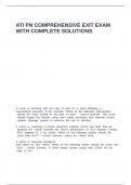 ATI PN COMPREHENSIVE EXIT EXAM WITH COMPLETE SOLUTIONS