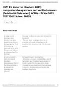 VATI RN Maternal Newborn 2025&rpar; comprehensive questions and verified answers &lpar;Detailed & Elaborated&rpar; ACTUAL EXAM 2025 TEST 100&percnt; Solved 2025&excl;&excl;
