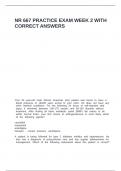 NR 667 PRACTICE EXAM WEEK 2 WITH CORRECT ANSWERS
