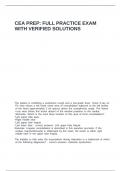 CEA Prep Full Practice Exam with verified solutions