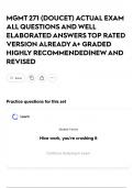 MGMT 271 &lpar;DOUCET&rpar; ACTUAL EXAM ALL QUESTIONS AND WELL ELABORATED ANSWERS TOP RATED VERSION ALREADY A&plus; GRADED HIGHLY RECOMMENDED&vert;NEW AND REVISED