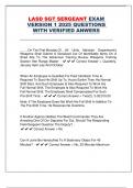 LASD SGT SERGEANT EXAM  VERSION 1 2025 QUESTIONS  WITH VERIFIED ANWERS 