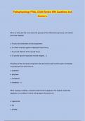 PATHO 3505 Pathophysiology Final Exam Review Questions with Answers &lpar;Verified Answers&rpar; Complete Solution Latest 2025 Update Graded A&plus; 100&percnt; guaranteed pass&period;