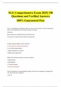 NLE Comprehensive Exam 2025&vert; 150 Questions and Verified Answers 