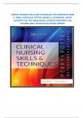 CLINICAL NURSING SKILLS AND TECHNIQUES 10TH EDITION BY ANNE G&period; PERRY&comma; PATRICIA A&period; POTTER&comma; WENDY R&period; OSTENDORF &comma; NANCY LAPLANTE FULL TEST BANK GUIDE&vert; UPDATED CHAPTERS&lpar; 1-43&rpar; COVERED&vert;WELL DETAILED SOLUTIONS&vert; NEWEST