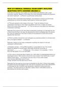 NUR 1211 MEDICAL SURGICAL EXAM SCRIPT 2025&sol;2026 QUESTIONS WITH ANSWERS GRADED A&plus;