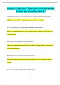 Industrialization Questions and Answers  Latest Version Graded A&plus;