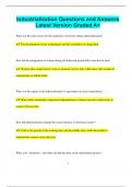 Industrialization Questions and Answers  Latest Version Graded A&plus;