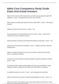 Idaho Core Competency Study Guide Exam And Actual Answers&period;